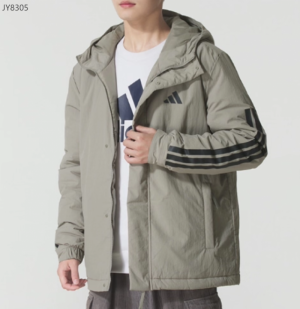 아디다스 에센셜 클라이마웜 3 스트라이프 런닝화 맨즈 점퍼 다운 재켓 JY8305