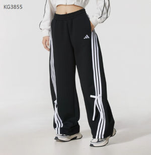 아디다스 삼선 스트라이프 리본 와이드 우먼스 츄리닝 KG3855