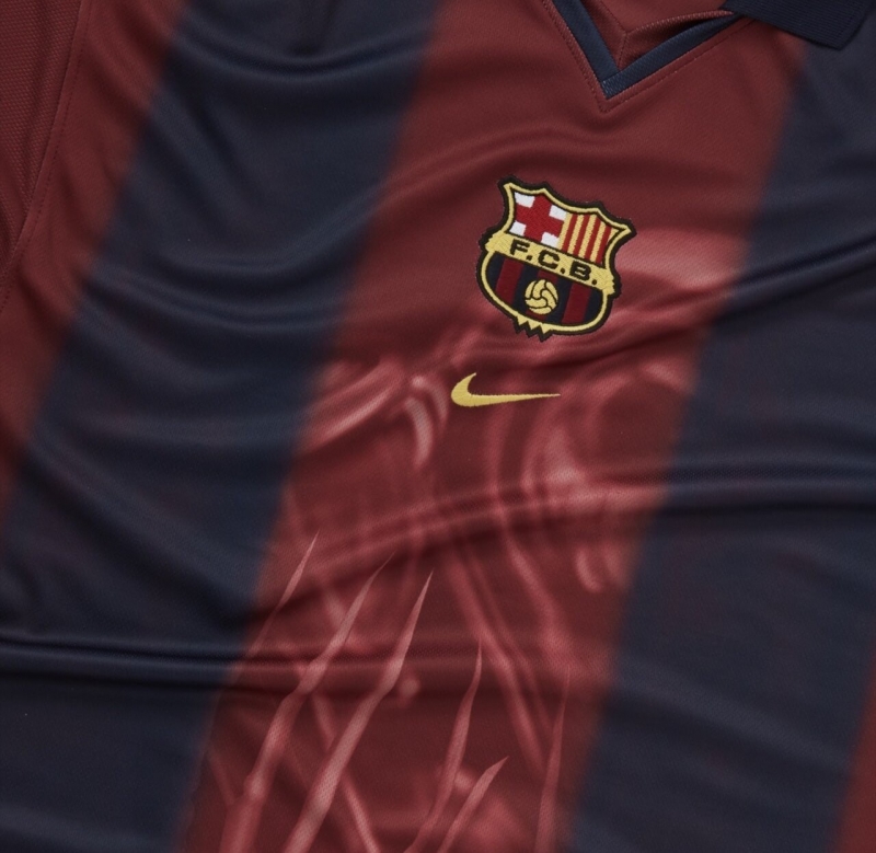 나이키 NIKE 트래비스 스캇 바르셀로나 복고 반팔 축구 저지 상세 이미지 4