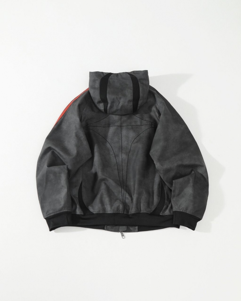 아디다스 ADIDAS 오리지널 후드 트랙탑 자켓 그레이 상세 이미지 2