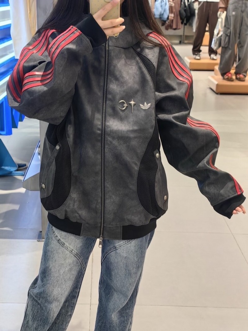 아디다스 ADIDAS 오리지널 빈티지 워싱 스트라이프 봄버 재킷 상세 이미지 2