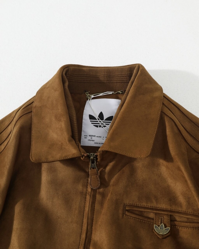 아디다스 ADIDAS 오리지널스 스웨이드 블루종 재킷 브라운 상세 이미지 3
