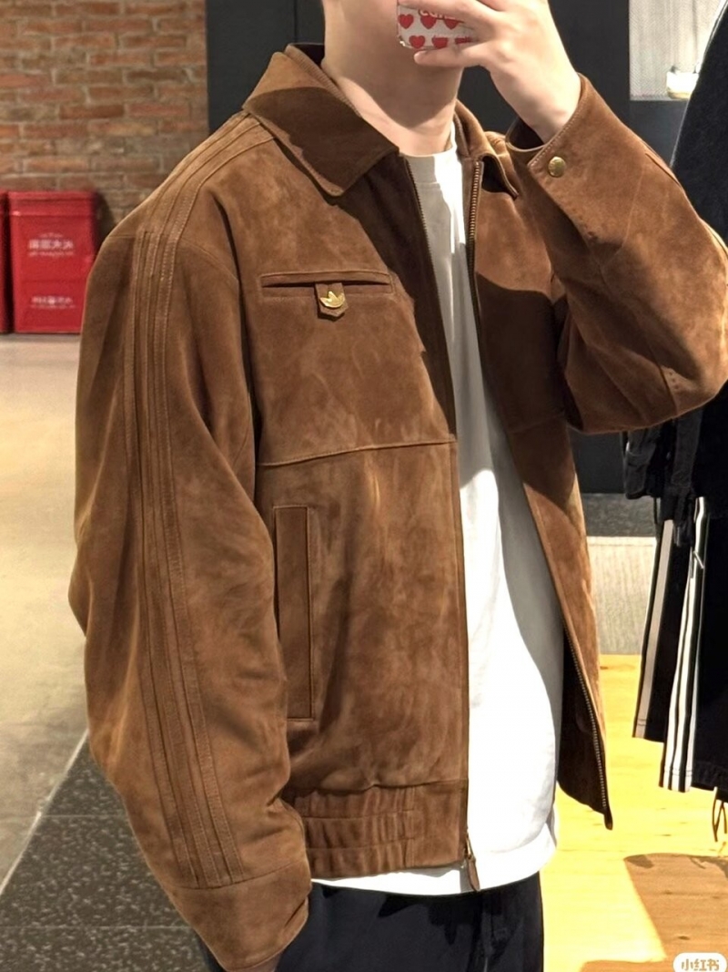 아디다스 ADIDAS 오리지널 스웨이드 트러커 자켓 브라운 상세 이미지 1