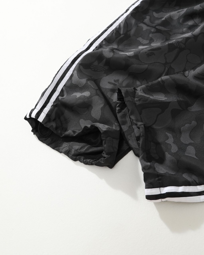 아디다스 ADIDAS 베이프 콜라보 카모 트랙 팬츠 블랙 상세 이미지 5