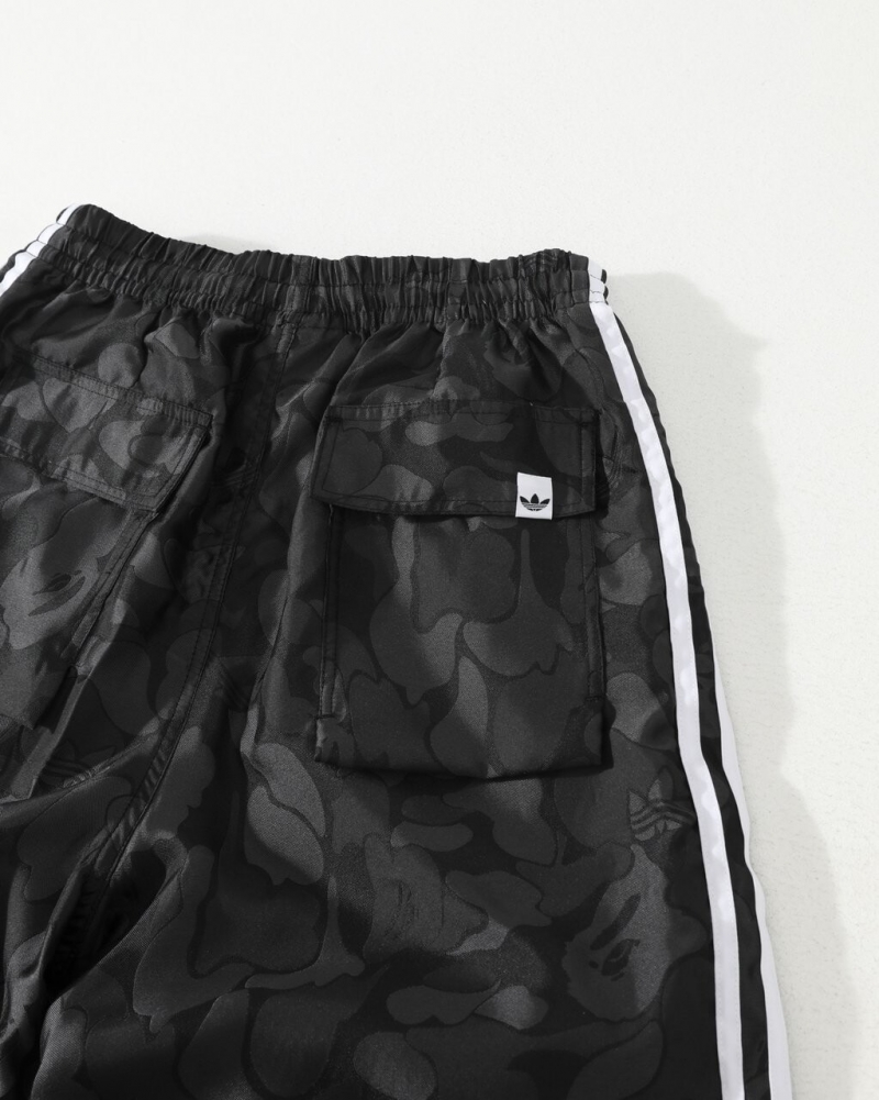 아디다스 ADIDAS 베이프 콜라보 카모 트랙 팬츠 블랙 상세 이미지 4