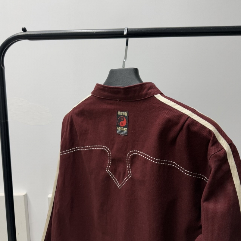 아디다스 ADIDAS 오리지널 CLOT 3선 차이나 재킷 버건디 상세 이미지 3