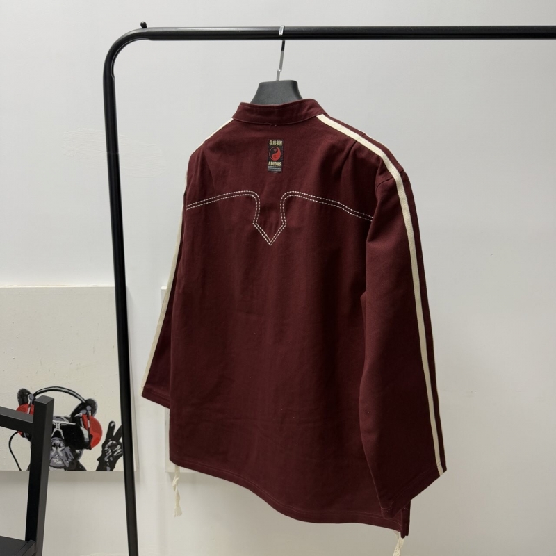 아디다스 ADIDAS 오리지널 CLOT 3선 차이나 재킷 버건디 상세 이미지 2