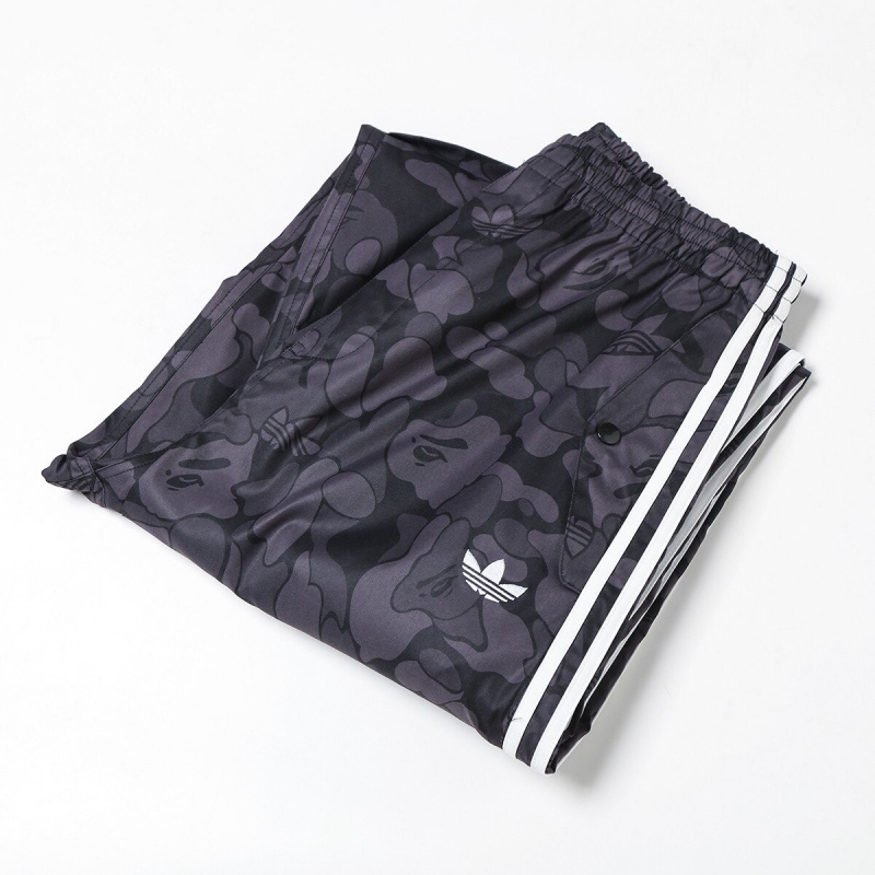 아디다스 ADIDAS 오리지널 카모 스트라이프 조거 팬츠 블랙 상세 이미지 4