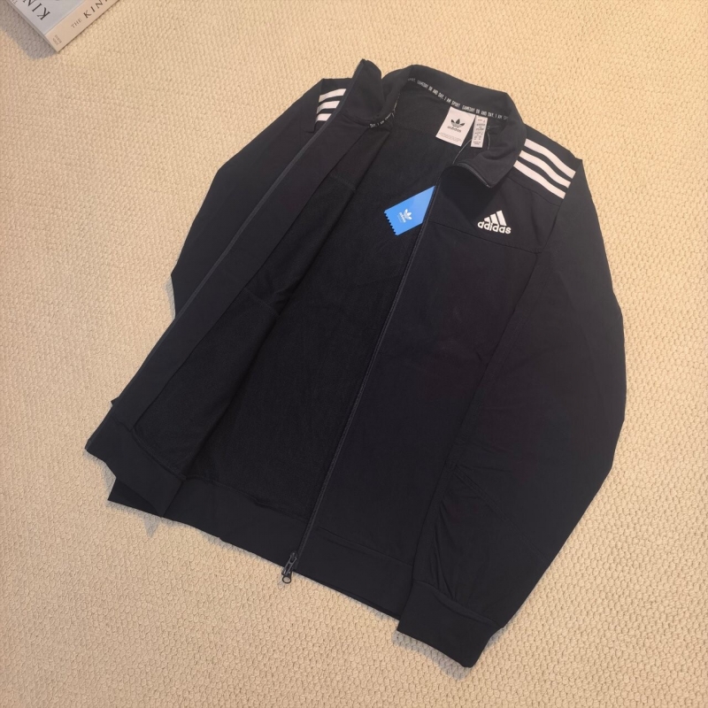 아디다스 ADIDAS 쓰리 스트라이프 트랙 자켓 블랙 상세 이미지 1