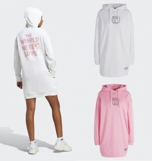 아디다스 여성 후드 긴팔 원피스 HY4269 HY4270