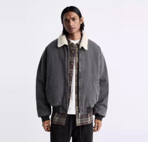 자라 남자 블루종 양털 시어링 점퍼 6096477