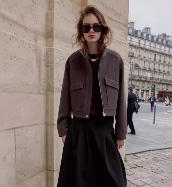 오픈마켓 우리들쇼핑,자라 여성 미니멀 소프트 하이넥 하프 크롭 자켓 3046372