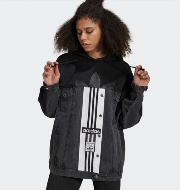 H59027 Jackets Adidas Denim Jacket Medium Grey Heather (H59027