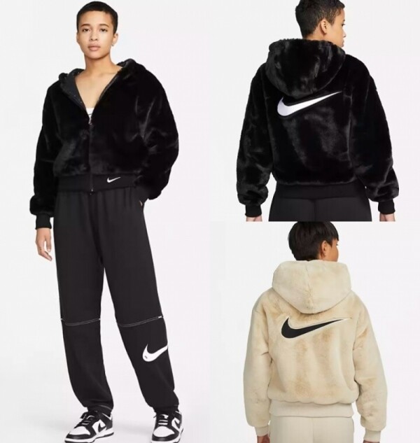 오픈마켓 우리들쇼핑,나이키 NIKE 우먼스 스우시 에센셜 퍼 후드 재킷 DD5117-010 206