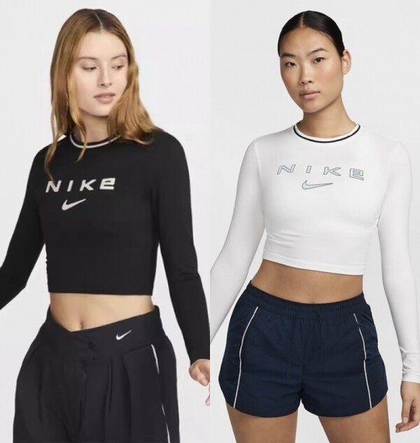 오픈마켓 우리들쇼핑,나이키 NIKE 스포츠웨어 칠 니트 크롭 티셔츠 FZ2859-010 100