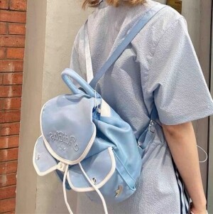 아디다스 클로버 스트링백팩 블루 JL7654