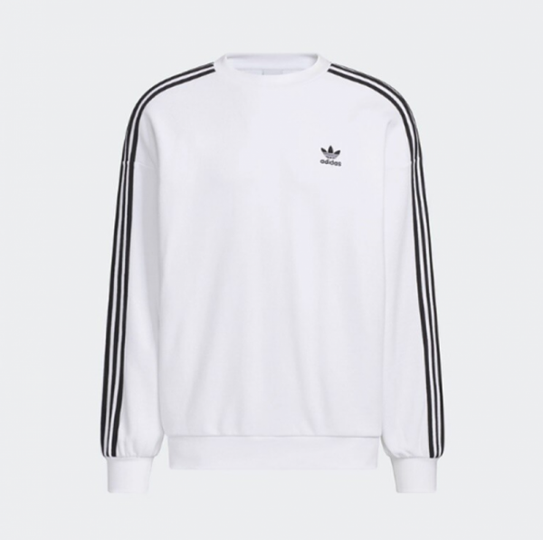 오픈마켓 우리들쇼핑,아디다스 삼선 오버핏 크루 스웻셔츠 맨투맨 티셔츠 화이트 KD1834