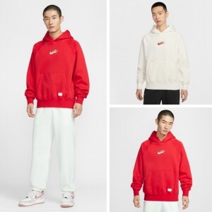 나이키 CNY 말의 해 한정판 기모 플리스 후디 후드 티셔츠 레드 IQ3707-657 IQ3707-133