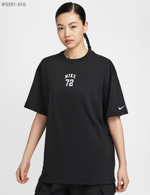 나이키 스우시 꽃 프린팅 오버사이즈 우먼스 반팔 티셔츠 IF0391-010