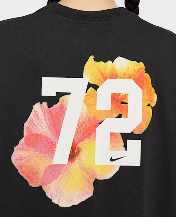 오픈마켓 우리들쇼핑,나이키 스우시 꽃 프린팅 오버사이즈 우먼스 반팔 티셔츠 IF0391-010