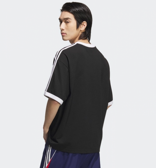 오픈마켓 우리들쇼핑,아디다스 오리지널 트레포일 삼선 커플화 반팔 티셔츠 블랙 KC2603