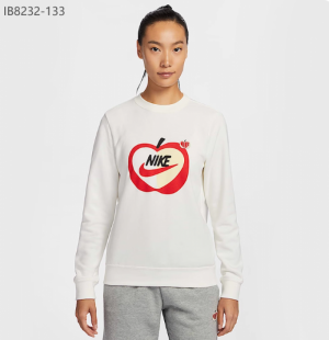 나이키 스포츠웨어 피닉스 플리스 애플 패치 우먼스 맨투맨 티셔츠 IB8232-133