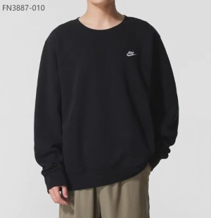 나이키 클럽 플리스 크루 런닝화 맨즈 기모 맨투맨 FN3887-010