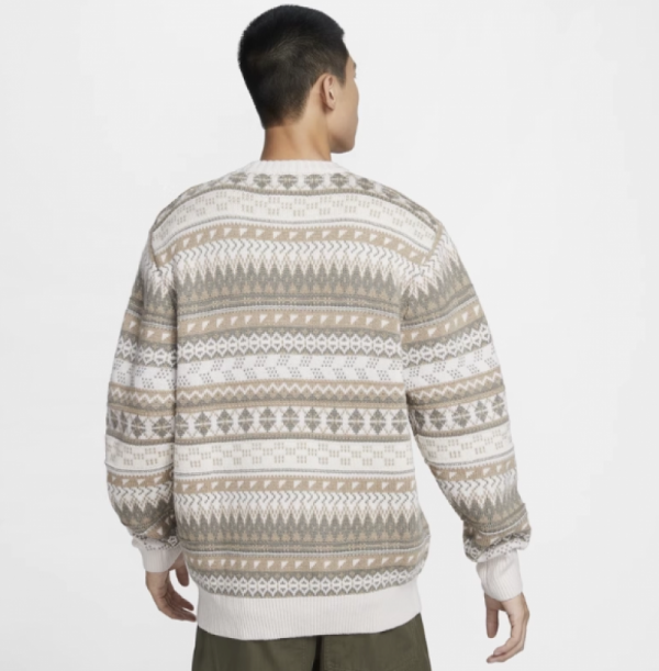 오픈마켓 우리들쇼핑,나이키 페어 아일 크루 스우시 니트 스웨터 오어 우드 브라운 FZ0126-105