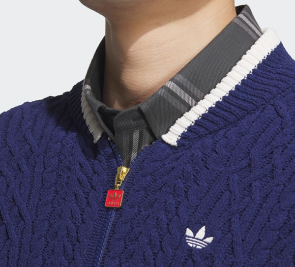 오픈마켓 우리들쇼핑,아디다스 오리지널 꽈배기 니트 커플화 가디건 집업 자켓 블루 JN0717