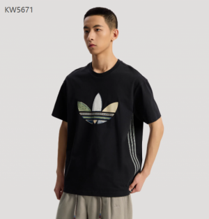 아디다스 투어 SS 루즈핏 커플화 반팔 티셔츠 블랙 KW5671