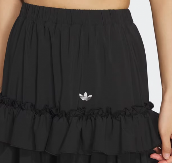 오픈마켓 우리들쇼핑,아디다스 오리지널 레이어드 플리츠 우먼스 롱치마 스커트 블랙 KQ6505