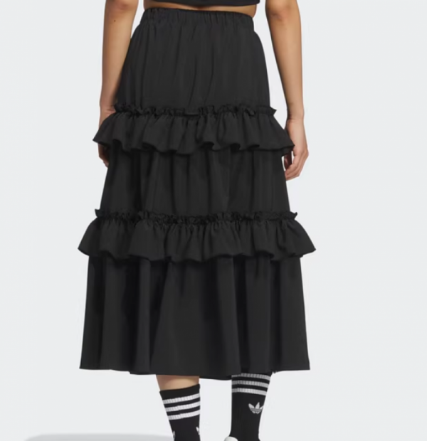 오픈마켓 우리들쇼핑,아디다스 오리지널 레이어드 플리츠 우먼스 롱치마 스커트 블랙 KQ6505