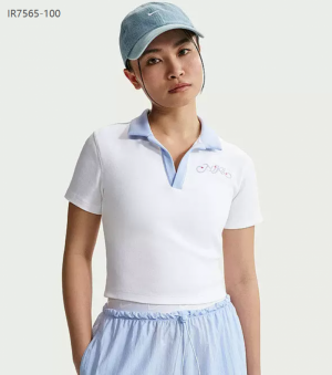 나이키 스포츠웨어 반소매 폴로 크롭 우먼스 탑 반팔 IR7565 -100
