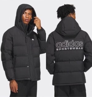 아디다스 ADIDAS 남성 블랙 후드 다운 자켓 IW0779