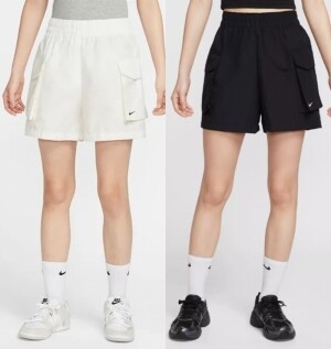 나이키 NIKE 스포츠웨어 에센셜 우븐 하이웨이스트 5인치 카고 쇼츠 HM6983-010 133 527
