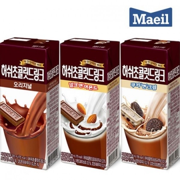 오픈마켓 우리들쇼핑,허쉬 초콜릿 드링크 190ml 24팩/235ml 24팩/허쉬드링크/밀크/쿠키앤크림/초코우유
