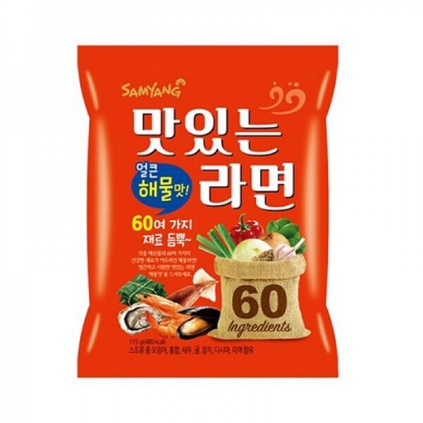 오픈마켓 우리들쇼핑,삼양 맛있는 라면 해물맛 115g