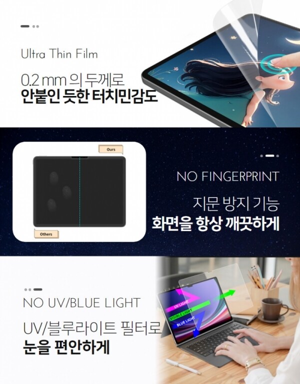 오픈마켓 우리들쇼핑,모스보 아이패드 갤럭시탭 필름 종이질감필름 애플펜슬 호환