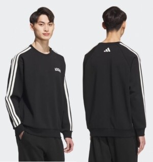 아디다스 ADIDAS 맨즈 블랙 맨투맨 티셔츠 KC2850