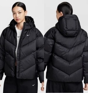 나이키 NIKE 우먼스 윈드푸퍼 스톰 핏 후드 다운 패딩 HV5236-010 100 667