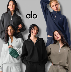 알로 요가 여성 아콜레이드 반집업 풀오버 기모 맨투맨