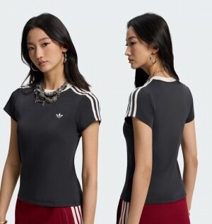 아디다스 ADIDAS 우먼스 테일러드 반팔 티셔츠 블랙 KT7789 KT7791
