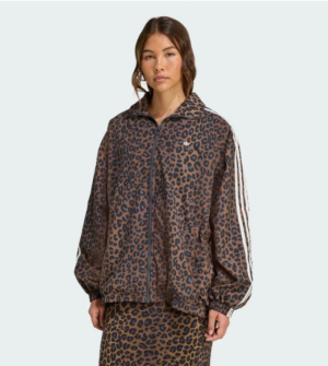 아디다스 ADIDAS 클로버 레오파드 자수 로고 삼도봉 칼라 재킷 JW7301